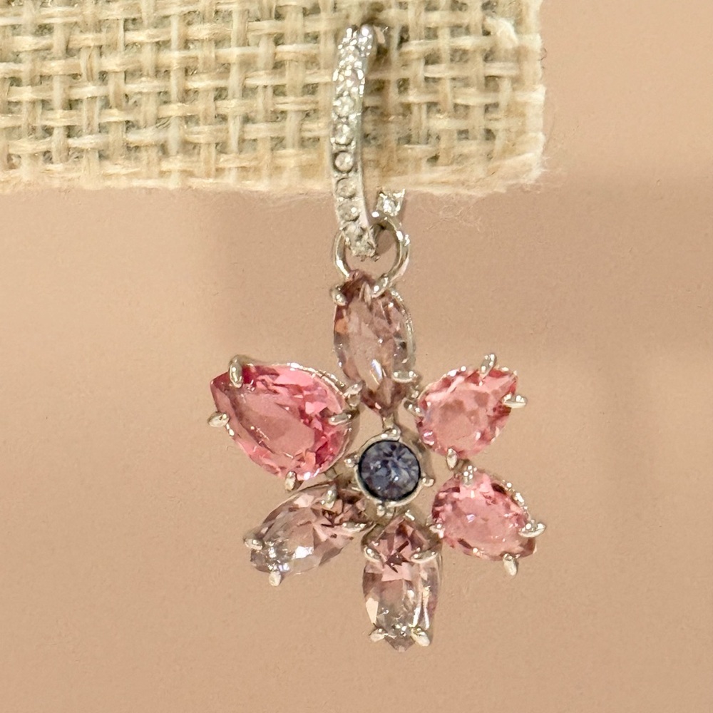 Swarovski Crystal Mixed Cuts Flower Gema Drop Earrings